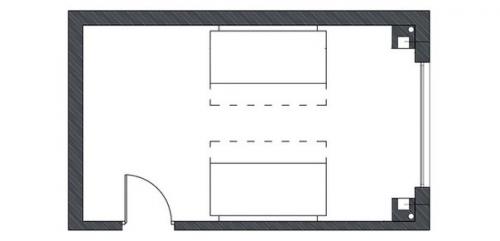 Интерьер подростковой комнаты для 2-х девочек. 09