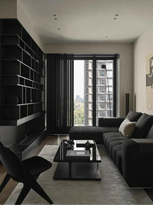 Шикарный интерьер в темных тонах. 01