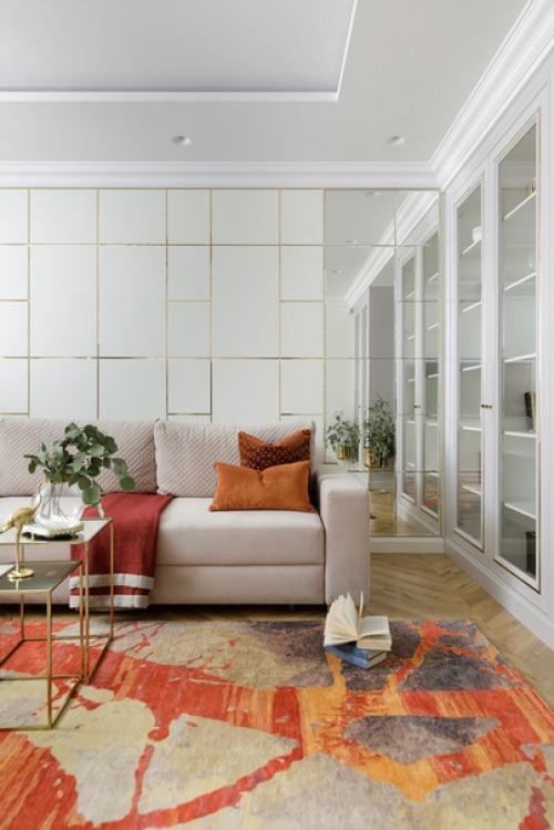 Светлая квартира 125 м в теплой гамме. 02