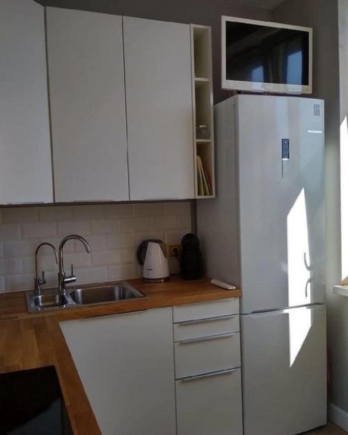 Стильное и недорогое обустройство кухни 5 квадратов в обычной хрущевке. 02