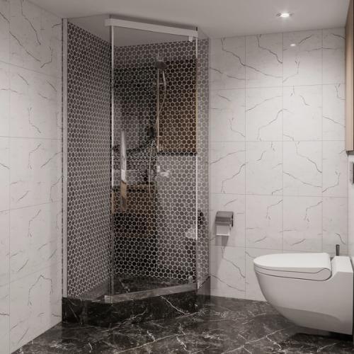 Современный, контрастный интерьер двухуровневой квартиры - студии площадью всего 21 кв. 08