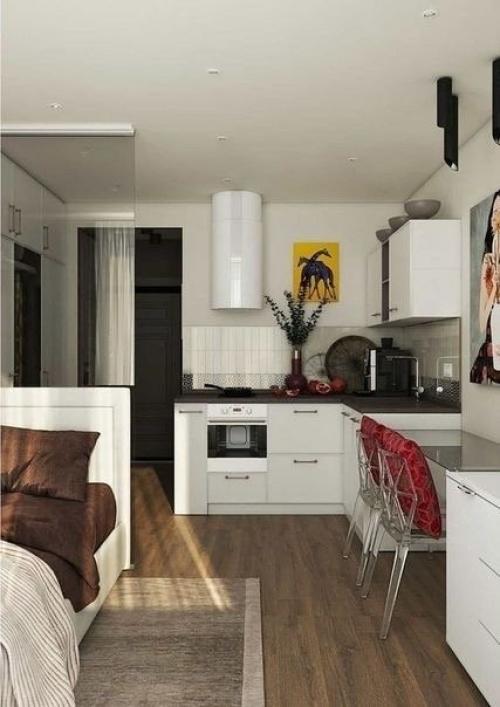 Очень стильный вариант для студии. 01