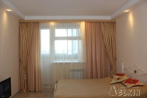 Спальня в однокомнатной квартире с легким восточным акцентом. 04