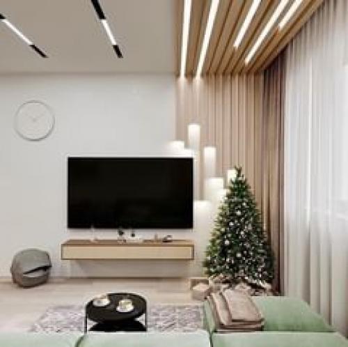 Стильная кухня - гостиная. 04