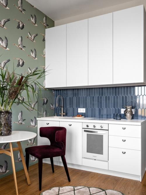 Интерьер маленькой квартиры - студии 23 кв. 01