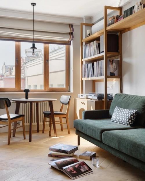 Этот интерьер был спроектирован для мужчины, который ценит музыку, увлекается искусством и любит собирать друзей на ужин и коктейли. 04