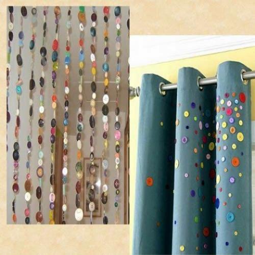 Как сделать шторы из пуговиц. 01