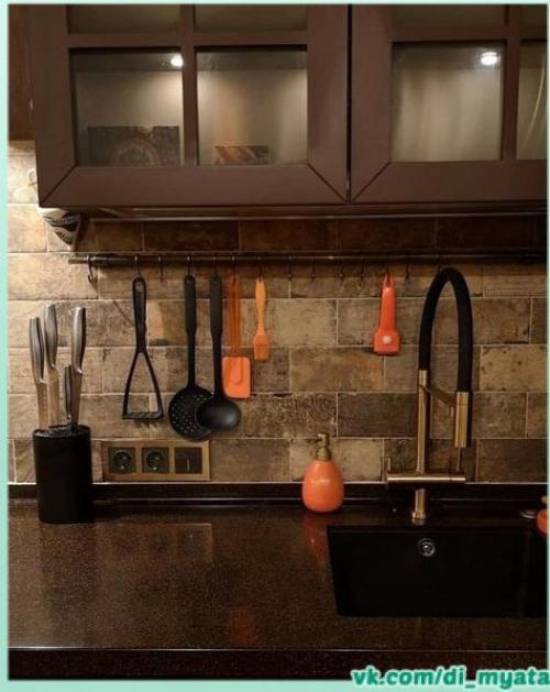 Интересный интерьер кухни. 04