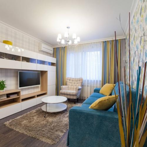 Модные обои для гостиной 2021 года - смелые сочетания. 01