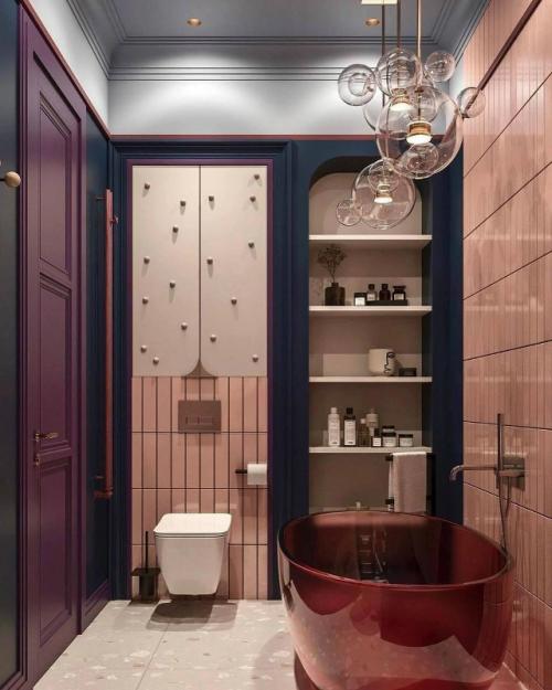Яркая ванная с характером. 02