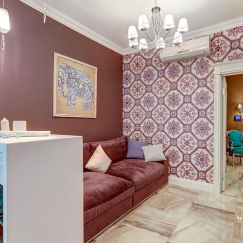 Модные обои для гостиной 2021 года - смелые сочетания. 02