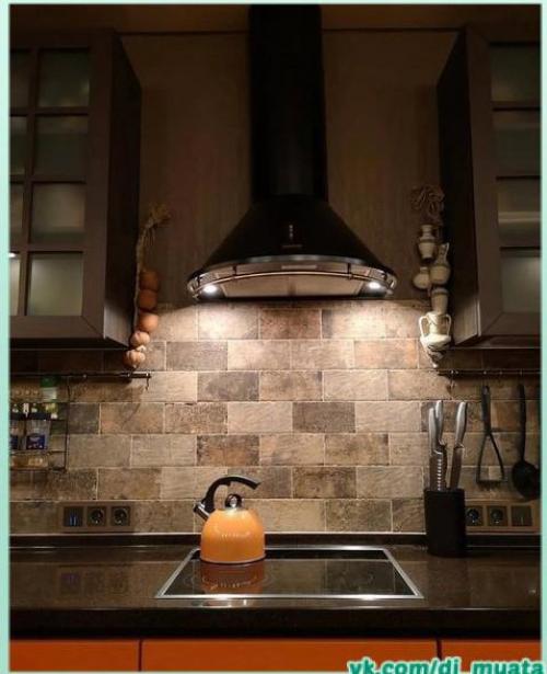 Интересный интерьер кухни. 06