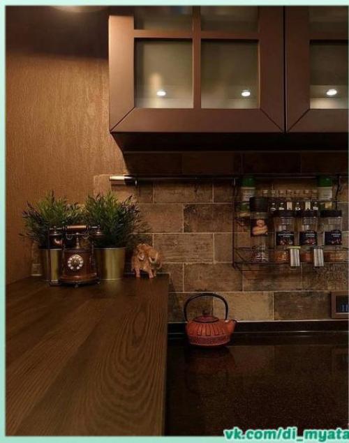 Интересный интерьер кухни. 09