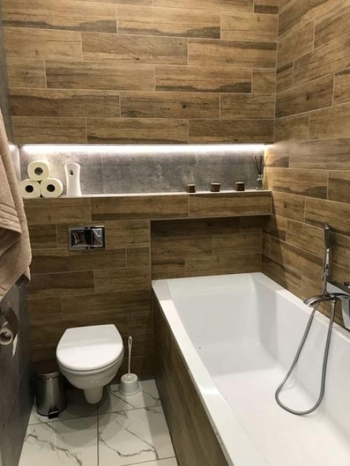 Ремонт в однушке.  Очень эффектно смотрится сочетание синего и белого цвета в кухне. 02