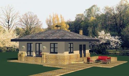 Эскизный проект двухэтажного коттеджа и проект бани с хоз. 08