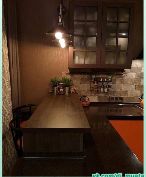 Интересный интерьер кухни. 07