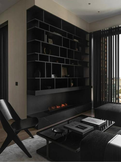 Шикарный интерьер в темных тонах. 02