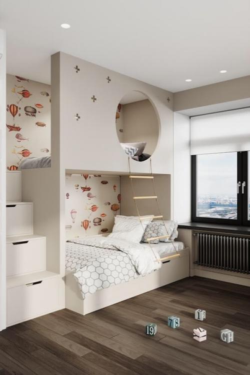 Детская комната для двух братьев - дошкольников от студии Icon. 01
