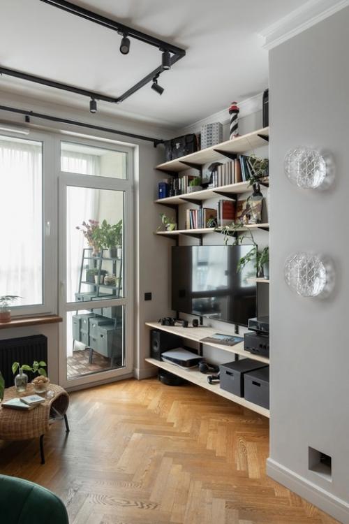 Однушка, которая разрушает стереотипы: интерьер квартиры 45 кв. 06 Однушка, которая разрушает стереотипы: интерьер квартиры 45 кв. 06