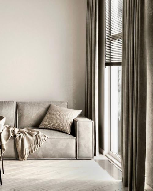 Серия визуализаций совмещённой кухни - гостиной 17, 4 м 2. 02