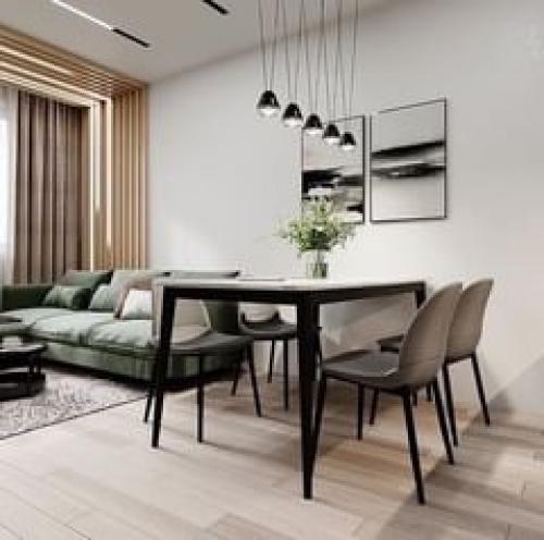 Стильная кухня - гостиная. 06