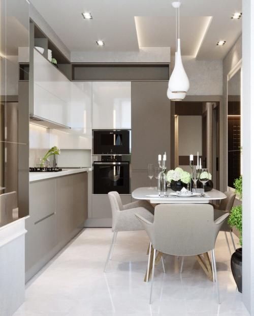 Проект квартиры 80 кв м с перепланировкой/кухня. 02