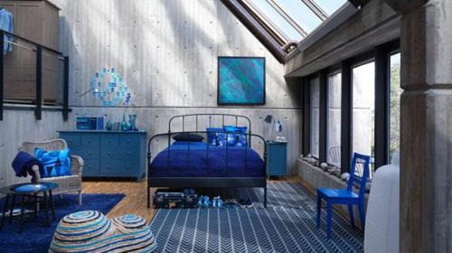 Спальня в стиле лофт. 07