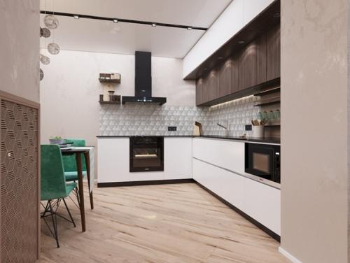 Оцените дизайн - проект кухни, совмещенной с квартирой. 01