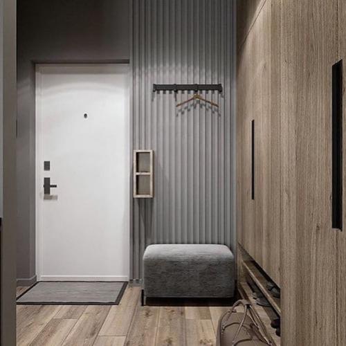 Проект дизайна квартиры - студии в спокойных, серых тонах. 09