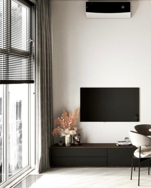 Серия визуализаций совмещённой кухни - гостиной 17, 4 м 2. 03