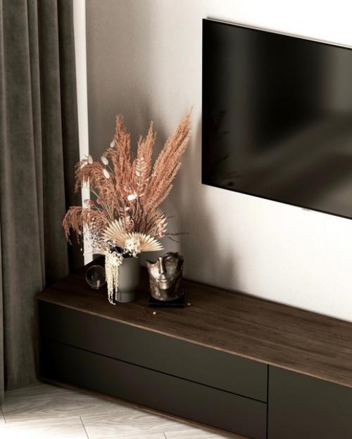 Серия визуализаций совмещённой кухни - гостиной 17, 4 м 2. 05