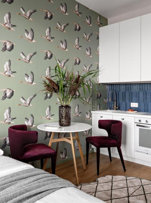 Интерьер маленькой квартиры - студии 23 кв. 02