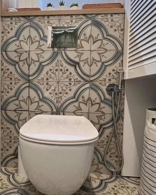 Красивая ванная комната и санузел из одного проекта. 05