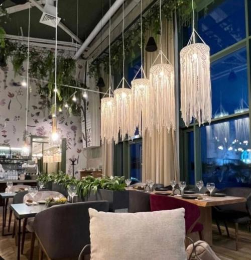 Макраме в интерьере ресторанов. 04