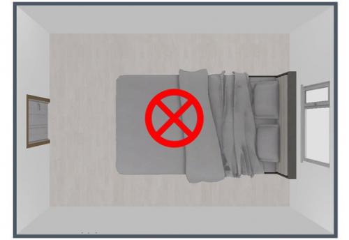 Обустройство спальни: расположение кровати. 05