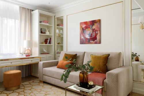 Светлая квартира 125 м в теплой гамме. 01