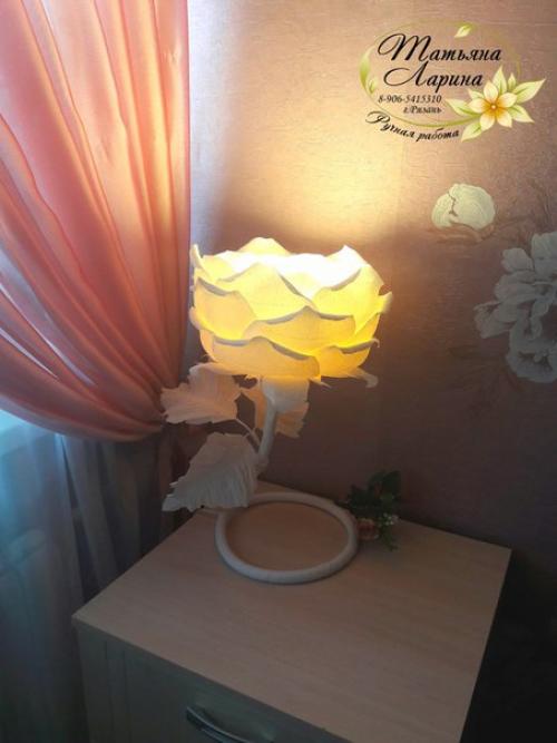 Сегодня на свет появилась еще одна розочка - светильник! 07