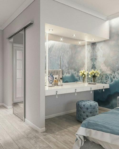 Спальня в холодных тонах. 02