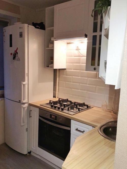 До и после ремонта кухни. 02