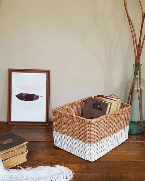 Как украсить интерьер с помощью обычной плетеной корзины. 01