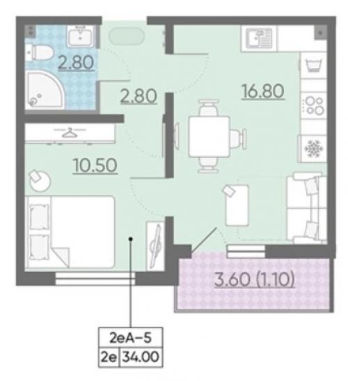 Дизайн интерьера в квартире Vikihoul с чистовой отделкой. 07