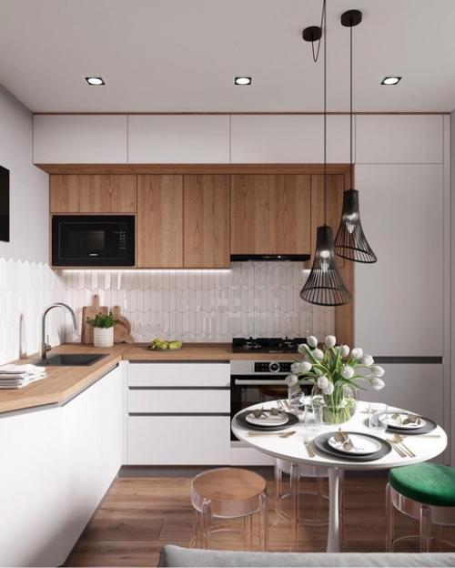 Шикарный дизайн квартиры с темно-зелеными акцентами и лаконичным декором. 04