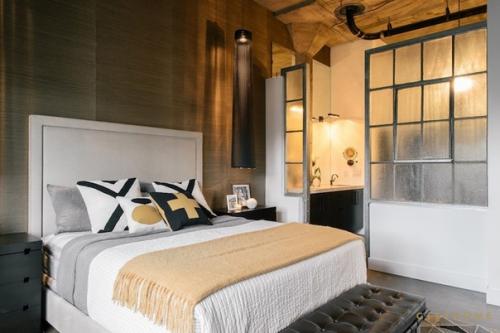 Дизайн спальни в стиле лофт. 04