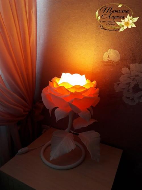 Сегодня на свет появилась еще одна розочка - светильник! 09