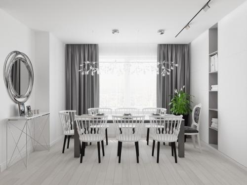 Кухня, гостиная и столовая зона. 01