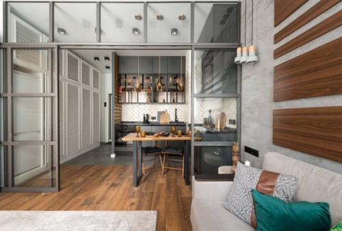 Интерьер небольшой квартиры площадью 27 кв. 01