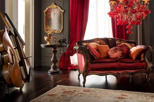 Бордовый цвет в интерьере. 05