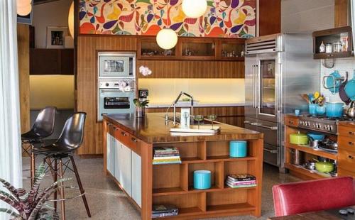 10 оригинальных идей с обоями на кухне. 05