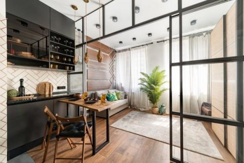 Интерьер небольшой квартиры площадью 27 кв. 03