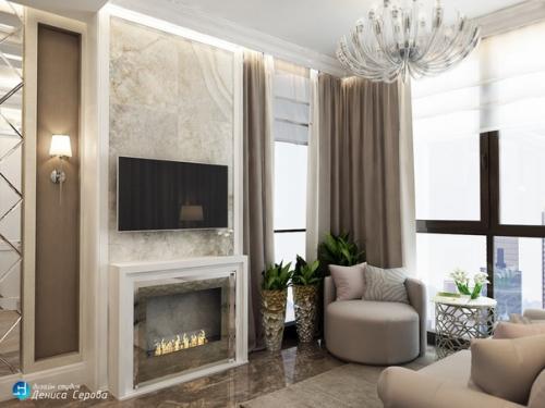 Кухня - гостиная в стиле арт - деко. 02